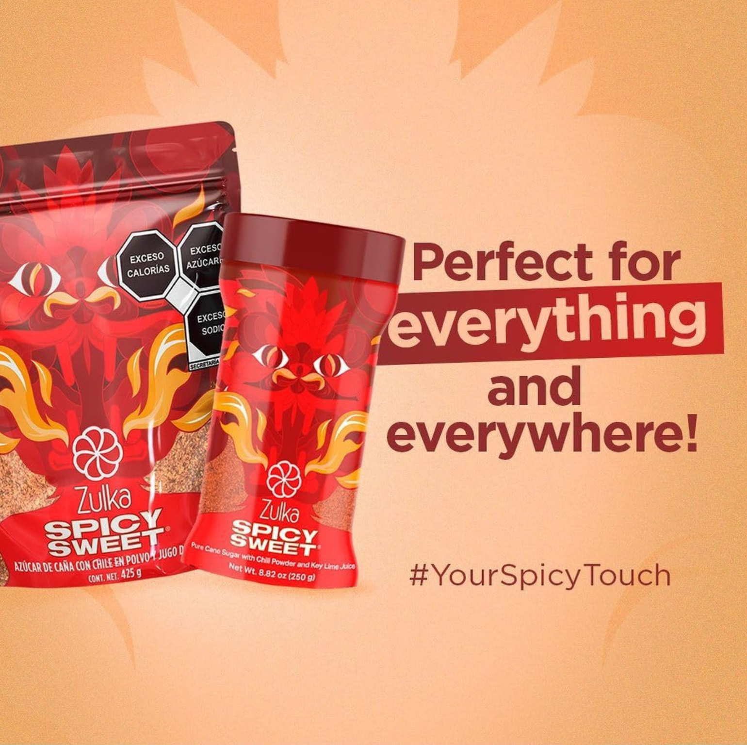 Zulka Spicy Sweet, Pure Cane Sugar with Chili Powder and Key Lime
