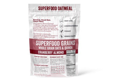 Cranberry Almond Superfood Oatmeal Bags