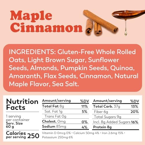 Maple Almond Cinnamon Superfood Oatmeal Cups