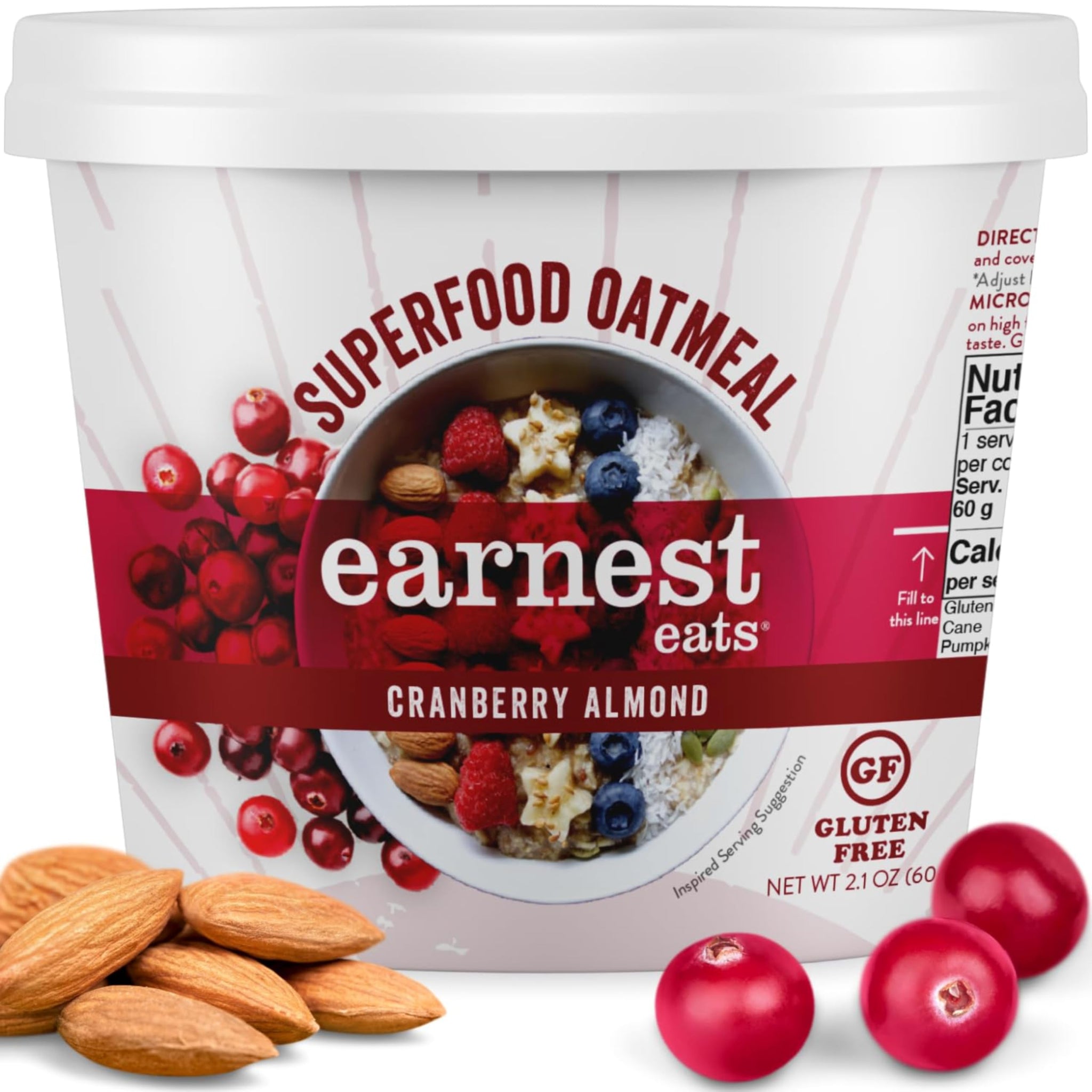 Cranberry Almond Superfood Oatmeal Cups